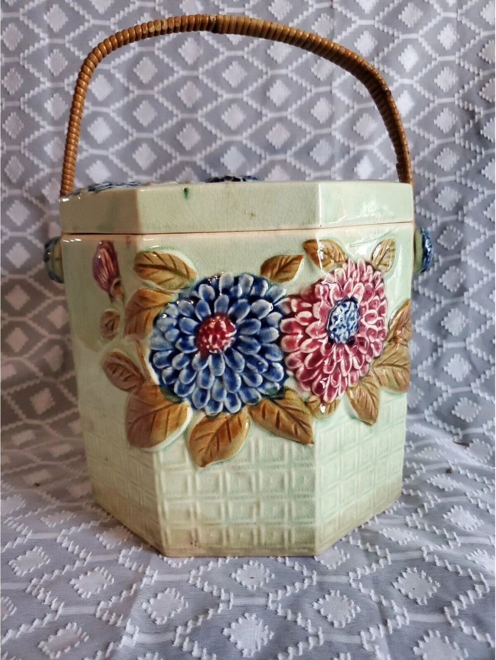 Vtg Japanese Biscuit Jar